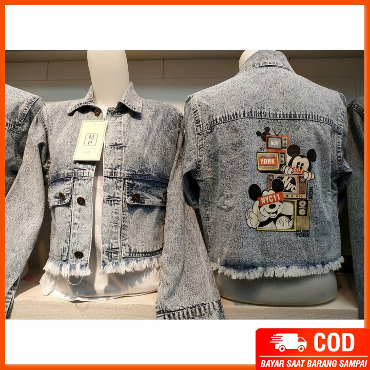 Jaket Jeans Kekinian Levis Cewek Murah Jacket Terbaru 2021 Wanita PW378 Jaket Jeans Snow Nyc11 [Ou