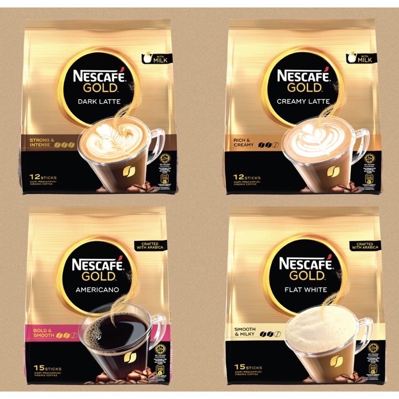 

Nescafe Gold Malaysia Creamy Latte / Dark Latte / Flat White / Americano