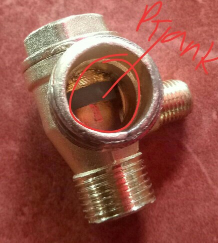 Cp Katup Konektor 3 Port Male Threaded Bahan Kuningan Untuk Kompresor Udara