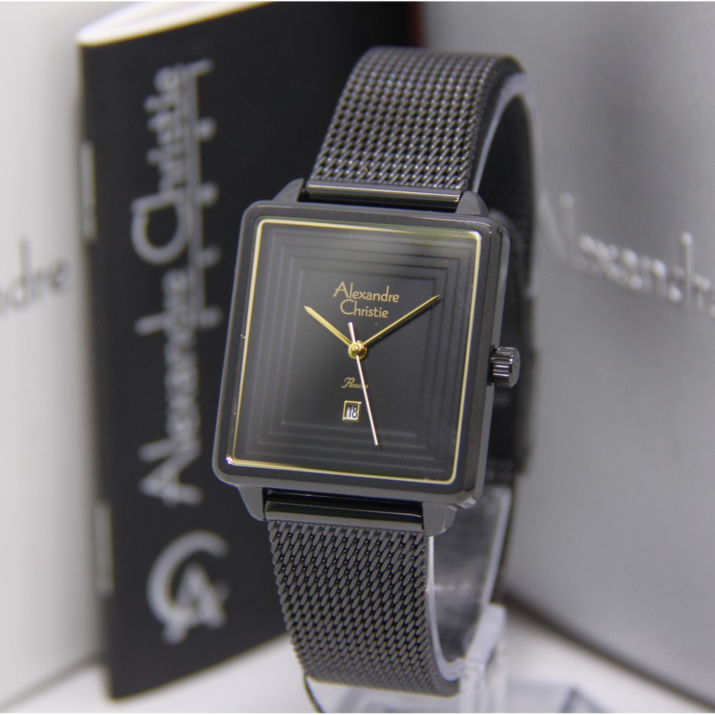 ALEXANDRE CHRISTIE 2851 WANITA BLACKiv ORIGINAL AC2851 AC 2851 JAM TANGAN CEWEK ARLOJI CEWEK