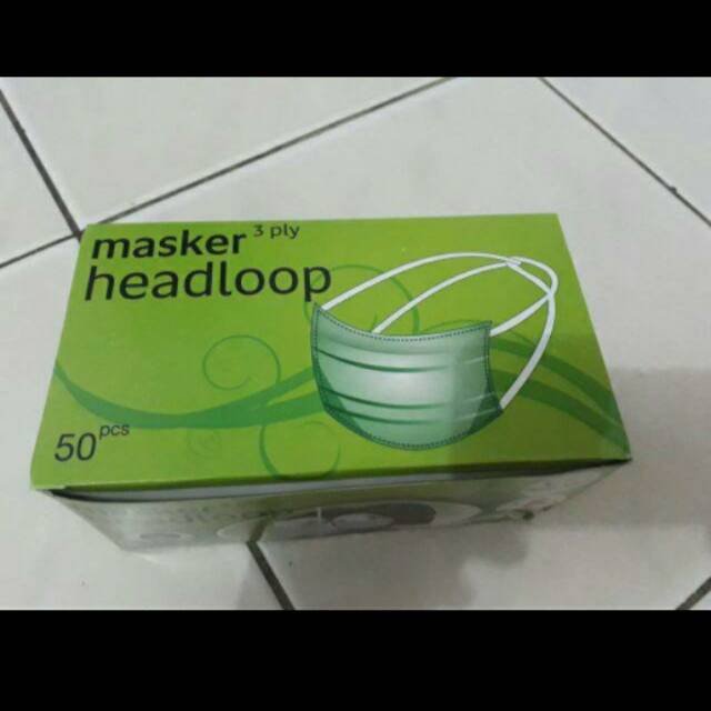 Masker Headloop/ Headloop Mask 3ply