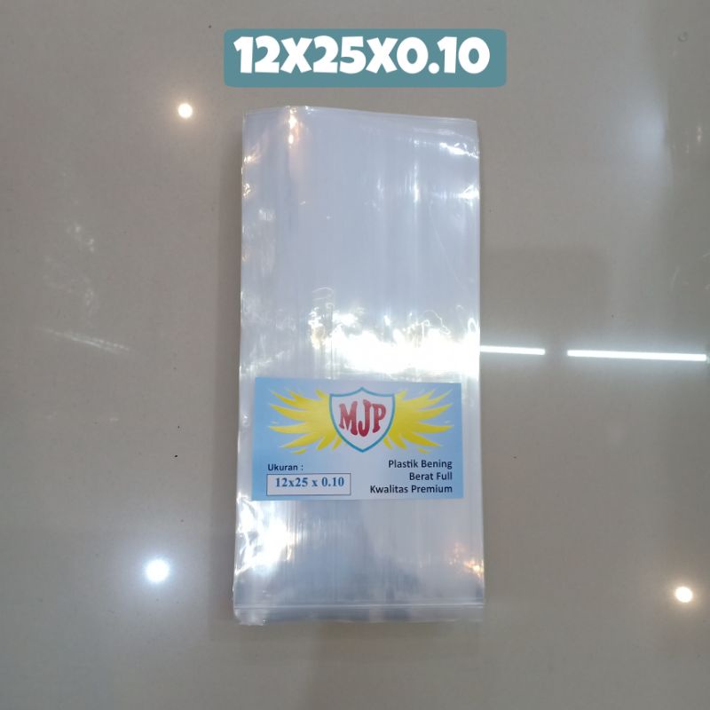 Plastik PP bening MJP Tebal 0.10 uk.12x20  12x 25