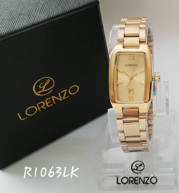 Jam Tangan Wanita Lorenzo Original Rantai Tanggal Aktif