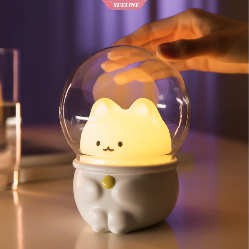 Lampu Malam LED Bentuk Kucing / Kelinci / Kapsul Luar Angkasa Untuk Dekorasi Kamar Anak / Bayi