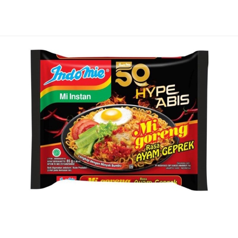 

Indomie Hype Abis Mi Instan Goreng Ayam Geprek 85 g