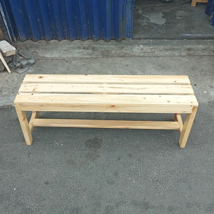 Kursi Kayu - Kursi Kayu Panjang Model Jari Jari