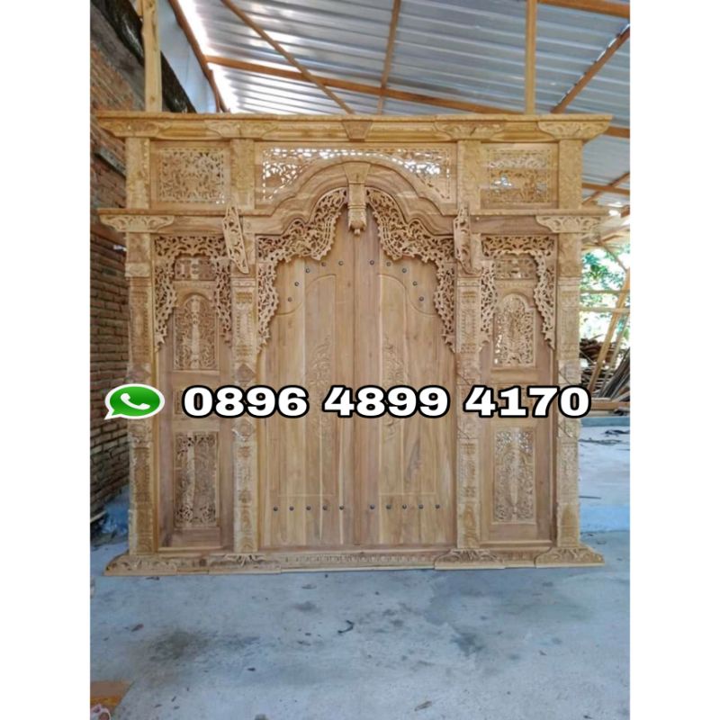 gebyok gapuro jati 3meter pintu ukiran jati