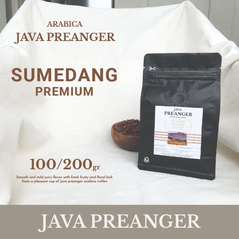 

Arabica Java Preanger Sumedang Premium Kopi Bean, Bubuk 100-200gr