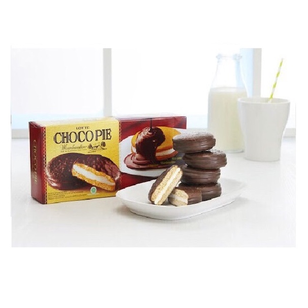 LOTTE CHOCO PIE Marshmallow - ( HARGA 1 DUS ISI 8 BOX )