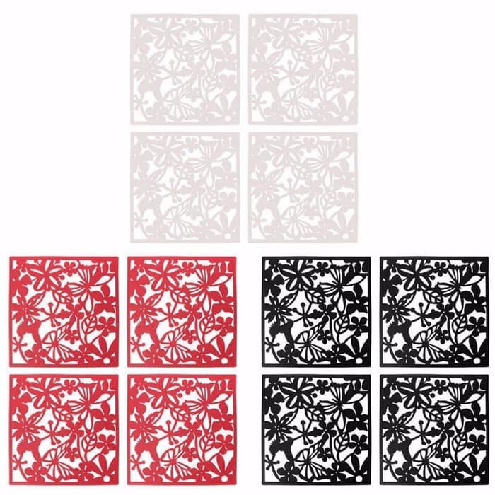 NEW STOCK HD001 - DEKORASI PENYEKAT RUANG GANTUNG VINTAGE (4 PCS / SET) - PUTIH