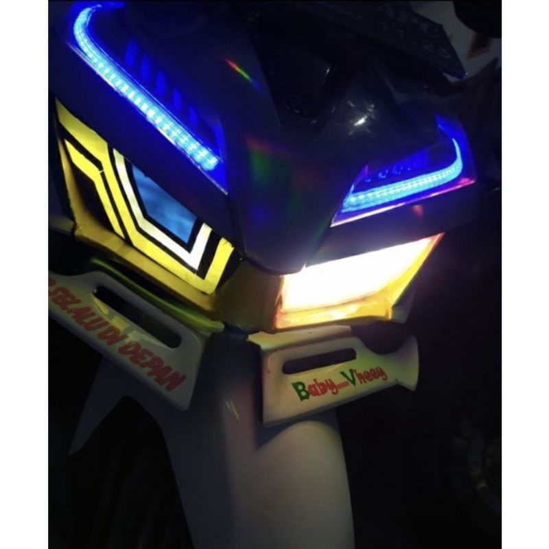 Lampu Alis Motor Fleksibel 30cm Diam Standby LED Motor Lampu Alis Flexibel 30cm Lampu Alis diam Nmax Aerox Vario new 150 PCX Nmax new Ninja