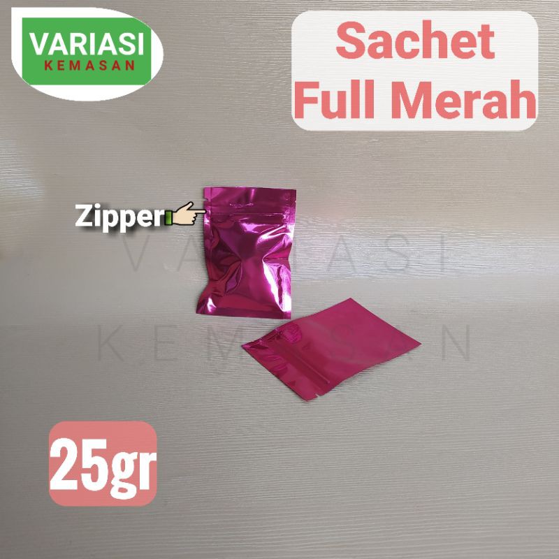 SACHET MERAH FOIL 25GR WITH ZIPPER