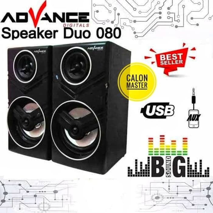 Speaker ADVANCE DUO-080 ORI Salon Aktif Stereo Speker Sepeker Murah