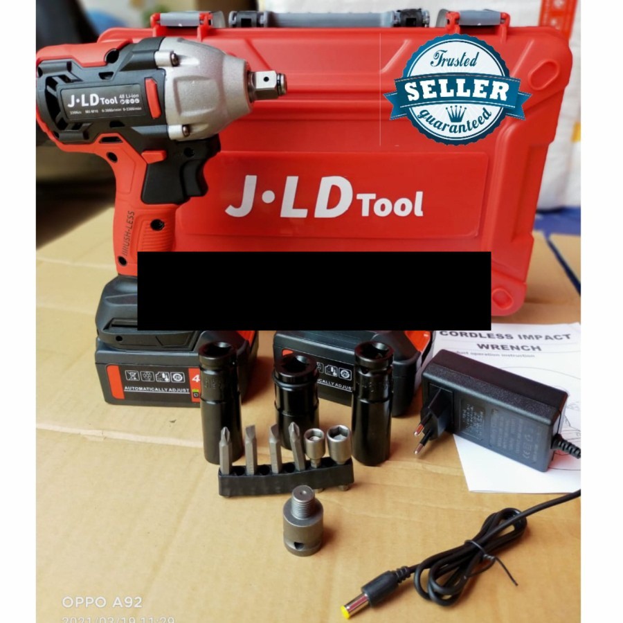 J.LD 36VF Bor Cordless Impact Wrench Mesin Buka Baut