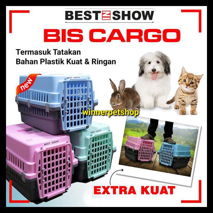 Bis Cargo Kandang Anjing Pet Cargo - Kandang Anjing Kucing Portable - Hijau