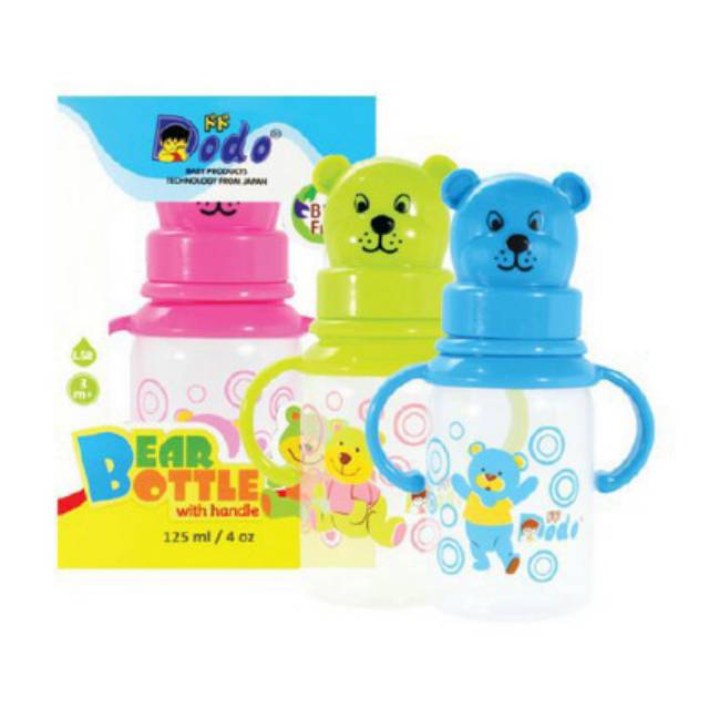 Botol Susu Dodo PP BEAR With HANDLE 4oz (125ml) / Botol Susu Bayi 125ml  DBP017 S1