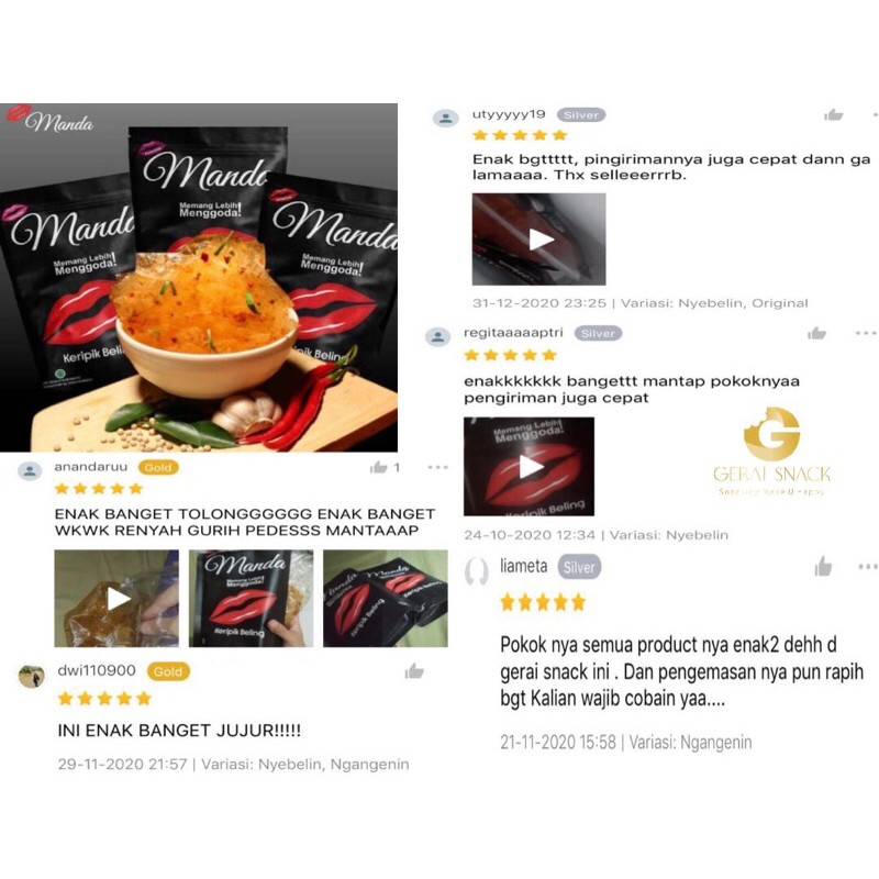 Keripik Beling Manda Daun Jeruk Khas Bandung 120gr