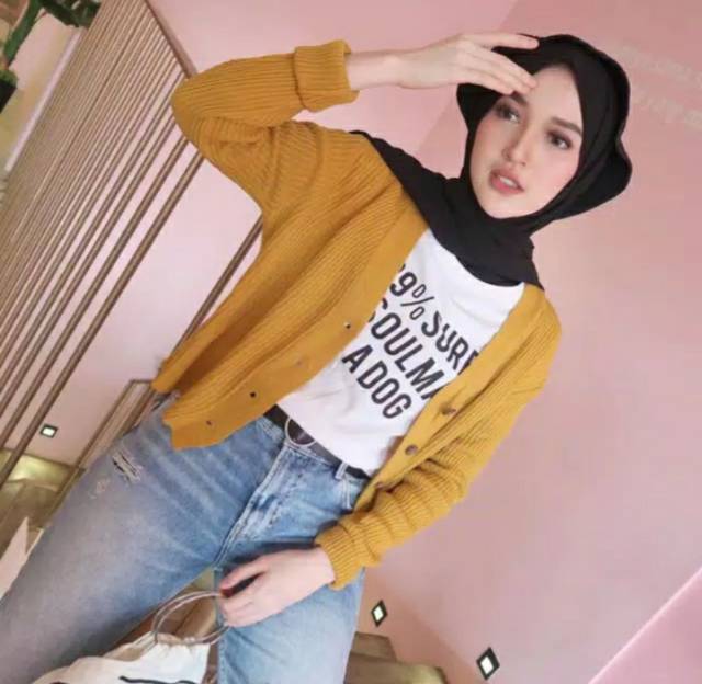 CARDIGAN CROP TOP RAJUT WILLI