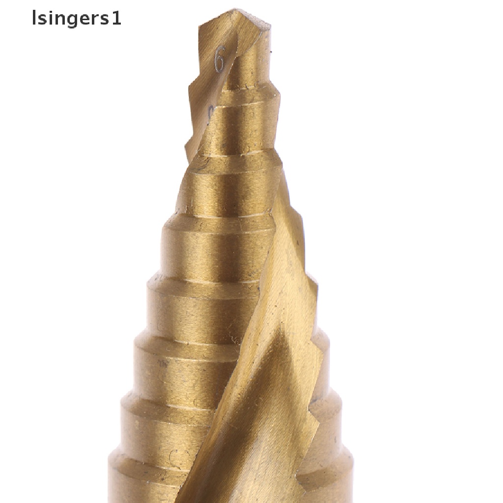 (lsingers1) Mata Bor Pagoda Hex 6-25mm Lapis Titanium Untuk Melubangi Kayu