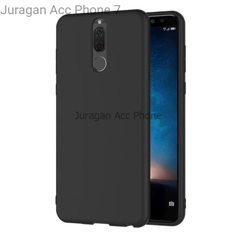 Soft Case Blackmatte Huawei Nova 2i Casing Silikon  Black Matte Hitam Polos Huawei Nova 2i Murah Ori