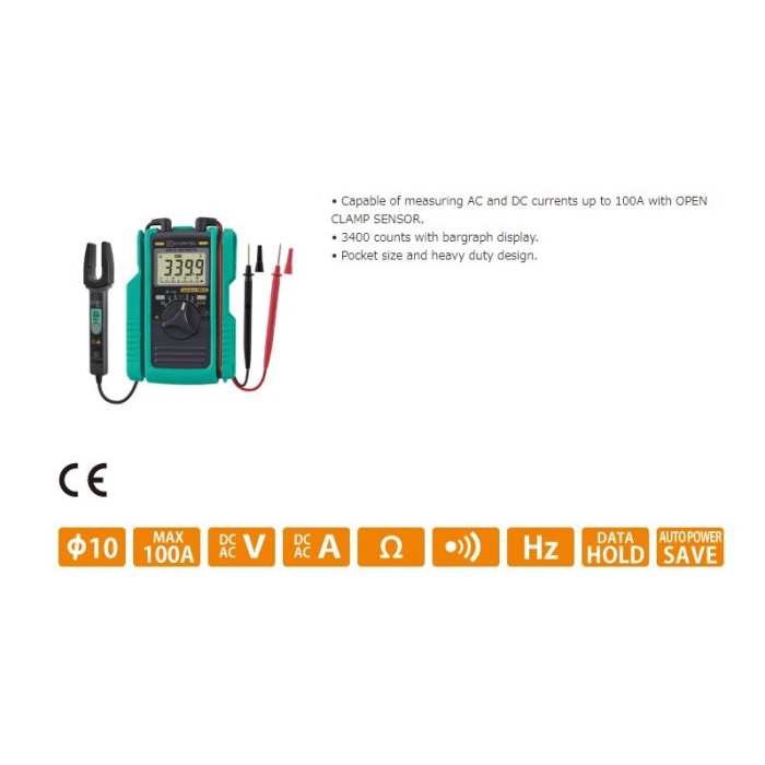 Kyoritsu 2001a Digital Multimeter with AC/DC Clamp Sensor