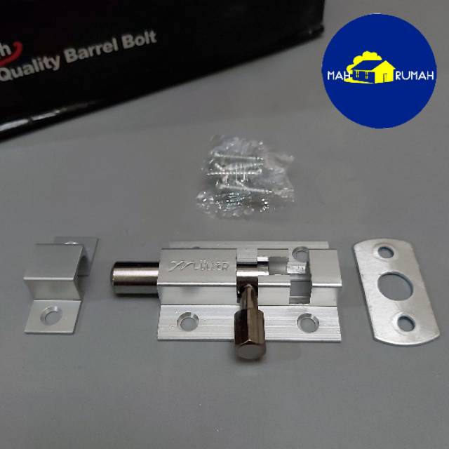 Grendel Gerendel Selot Slot Pintu Jendela Kunci Aluminium - MULLER 2&quot; 2IN 2 INCH +SEKRUP