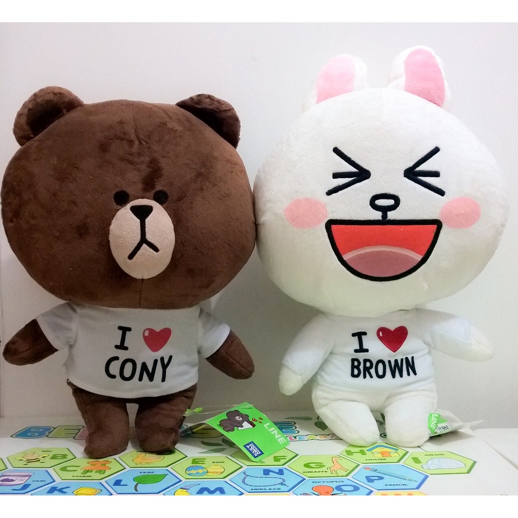 Line Couple Brown & Cony I Love You Tshirt