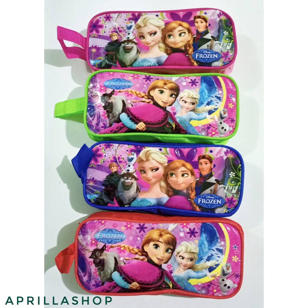 Tempat Pensil Karakter Kain Murah / kostak pensil lucu-Frozen
