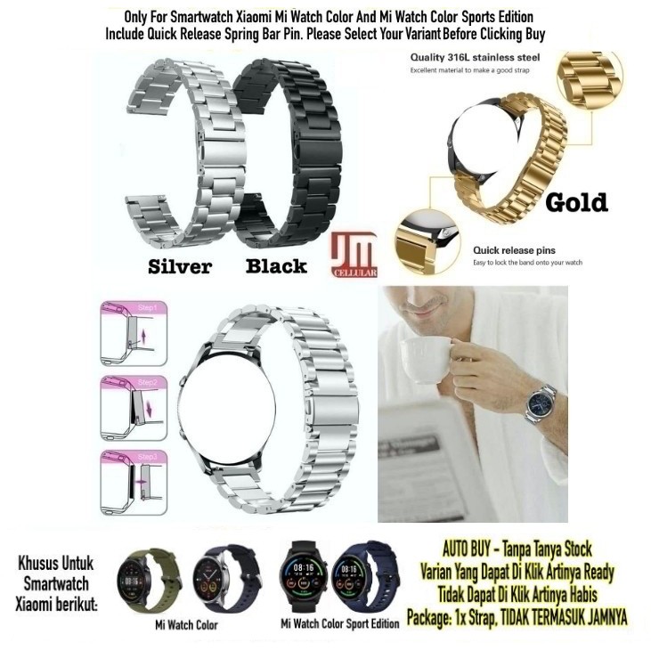 Tali Jam Watch Strap Xiaomi Mi Watch Color / Sports Edition - Stainless Steel