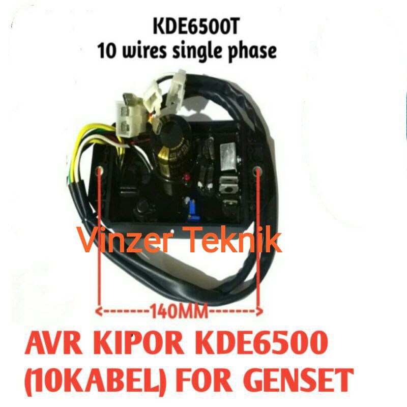 AVR KIPOR GENSET 10KABEL KDE6500