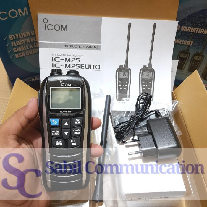 Walkie Talkie / Ht Icom Ic M25 Vhf - Ht Waterproof Icom Ic M25 Vhf Pengganti Icom M24