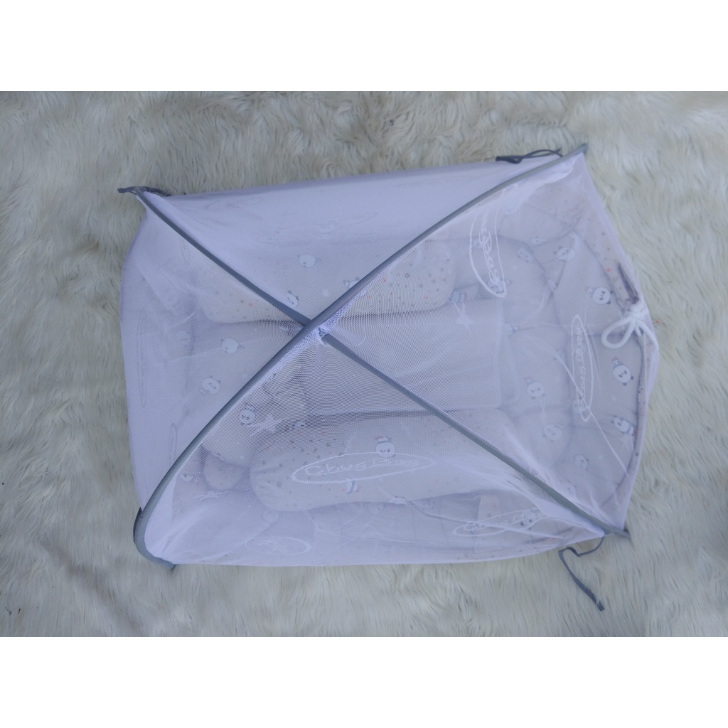 Omiland Kasur Bayi Serut Kotak + Kelambu Panda Series OYK 1141 & OYK1142-Chugbog Bamboo Cream