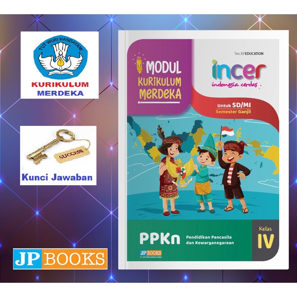Buku Latihan Soal PPKN SD kelas 4 Modul Incer Kurikulum Merdeka