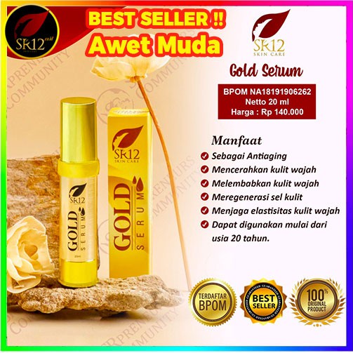 GOLD SERUM SR12 / SERUM BPOM HERBAL / MENCERAHKAN &amp; MENGENCANGKAN KULIT WAJAH