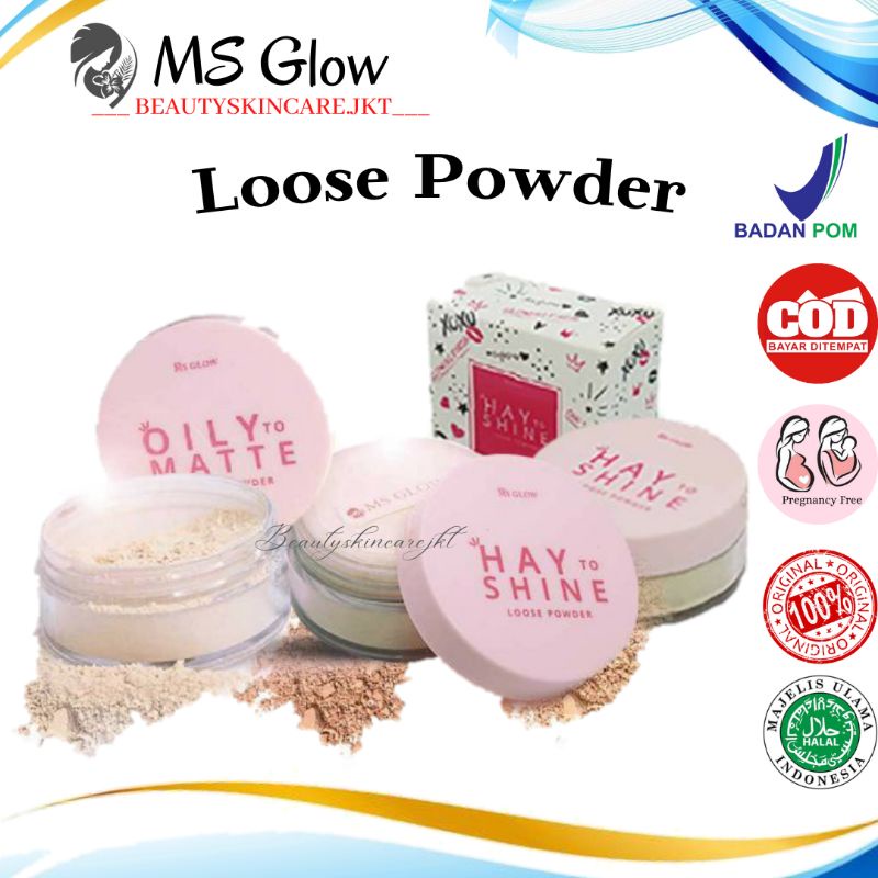 Ms Glow Loose Powder | Bedak Ms Glow