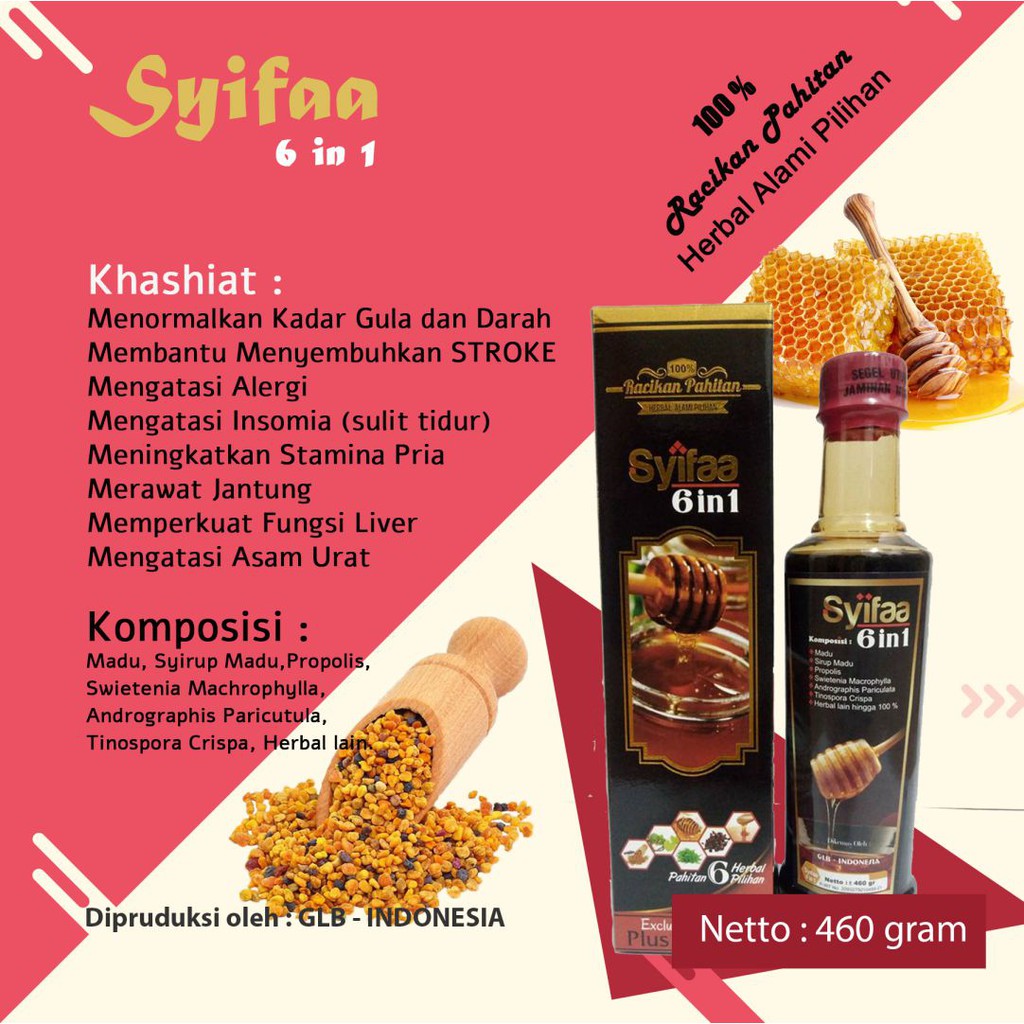 Ramuan Pahitan Syifa 6 In 1 Propolis Bukan Ar Rohmah