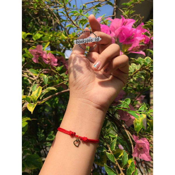 RED BRACELET LOVE | GELANG TALI KULIT | GELANG TALI POLOS | GELANG MERAH |  RED BRACELET