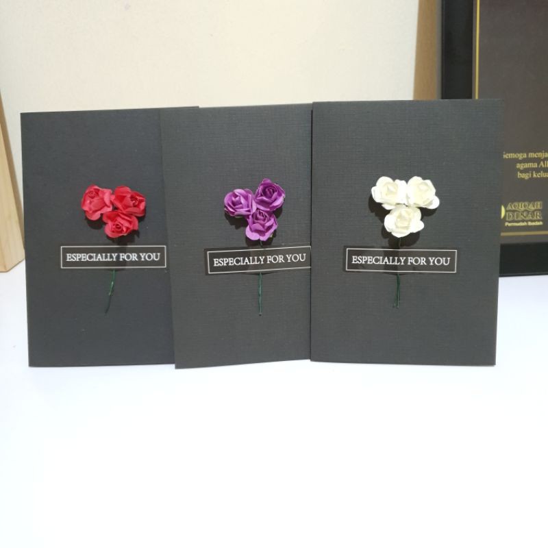 greeting card gift kartu ucapan terimakasih thanks kosong bunga flower