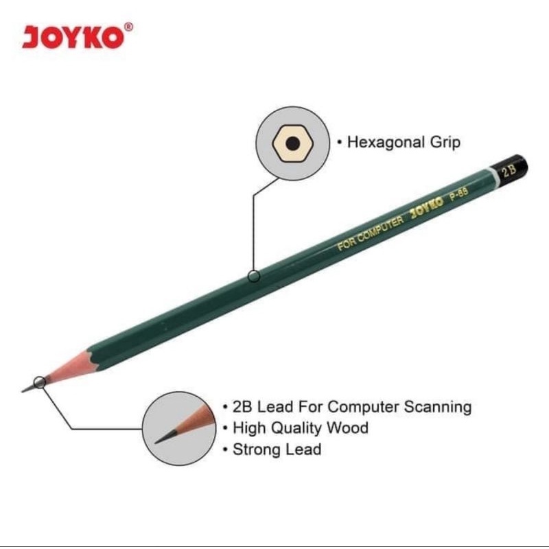 Pensil 2b Joyko Hijau P-88