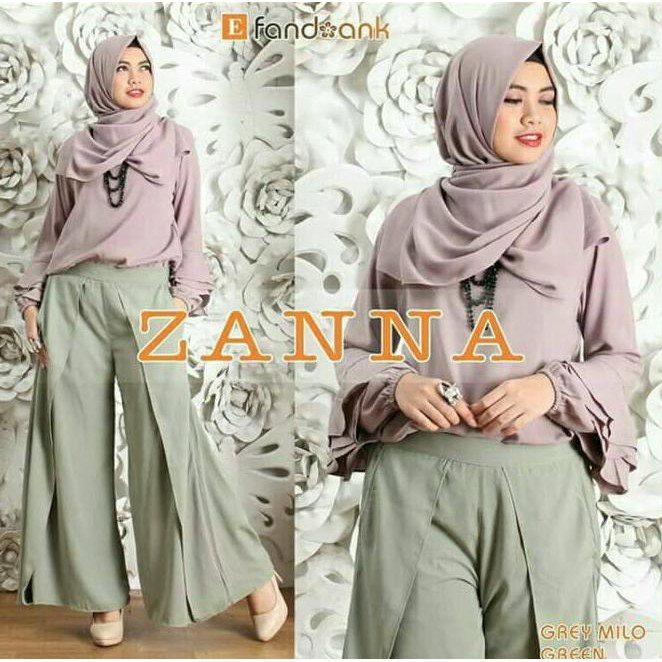 Hijab Set 3in1 Kulot ZANNA Milo /Fashion Muslim Wanita