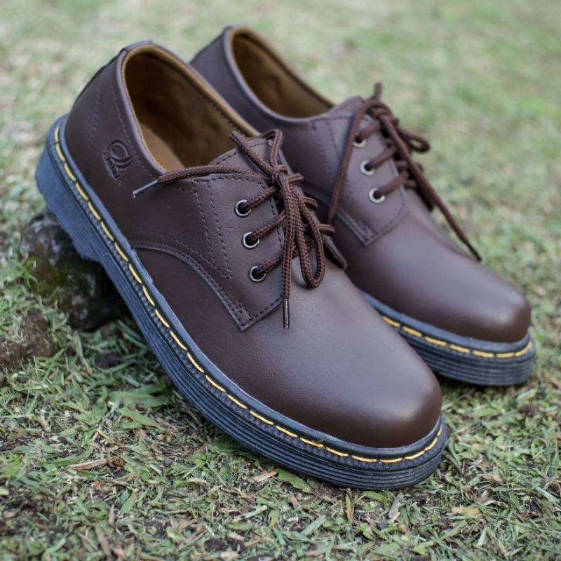 Sepatu Pria &amp; Wanita Unisex Warna Hitam, Kopi, &amp; Tan / Setra Gantleman - Caraka Footwear - Code SH/SK/ST / Sepatu Kantor Pria Wanita / Sepatu Formal Pria Wanita / Dr.Martens