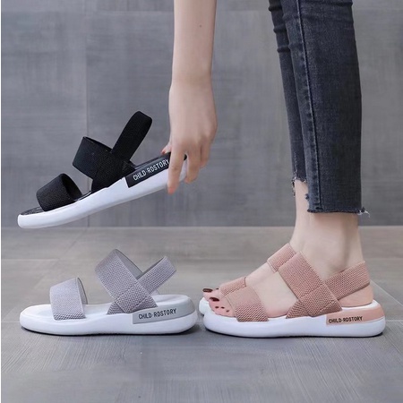 flt-3330 sandal flat wanita import fashion sandal slip on terlaris cantik best seller terkiniian ai 0333 fashion wanita terbaikkk