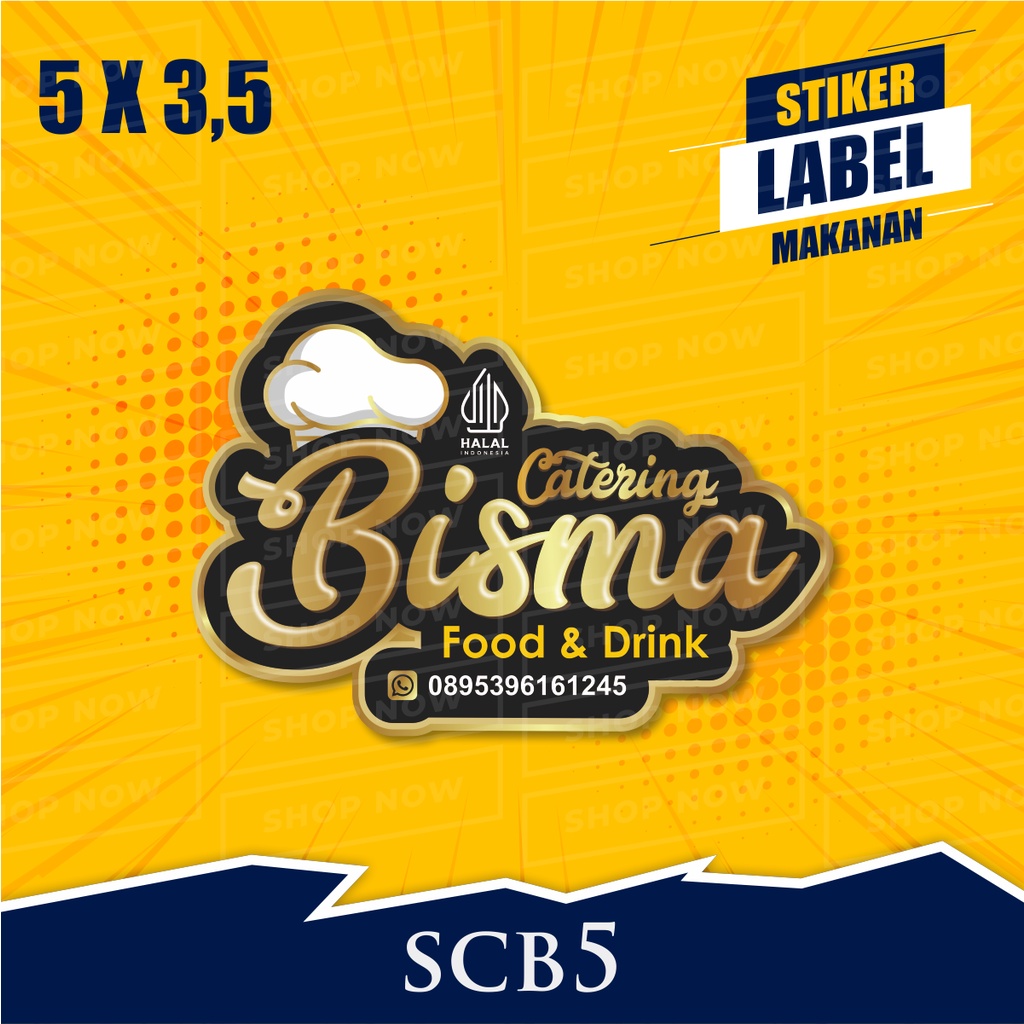 

SCB5 Stiker Label Makanan dan Minuman
