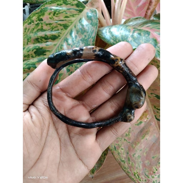 GELANG AKAR BAHAR HITAM BONGGOL ASLI