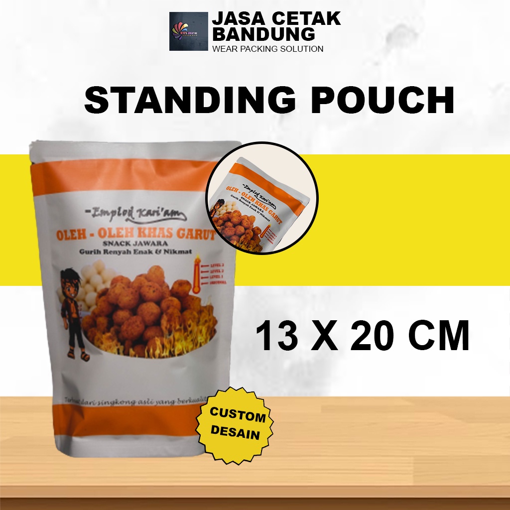 

KEMASAN CUSTOM STANDING POUCH UKURAN 13X20