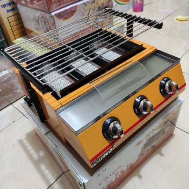 kompor panggangan sosis 3 tungku