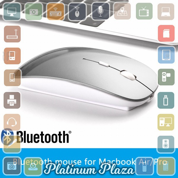 Taffware Mouse Bluetooth 4.0 Rechargeable - M8120G - Silver`KT1SOA-