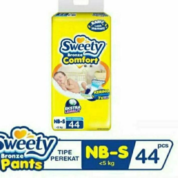 Top Produk.. sweety NB-S44 tipe perekat pampers bayi baru lahir