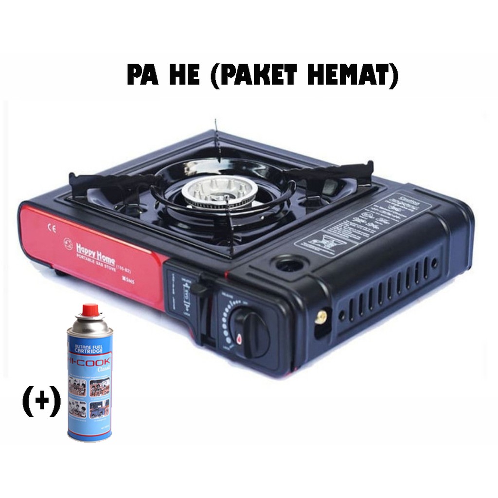 HAPPY HOME Paket Kompor Portable Sonifer FREE Gas Kaleng HI-COOK 230 gr