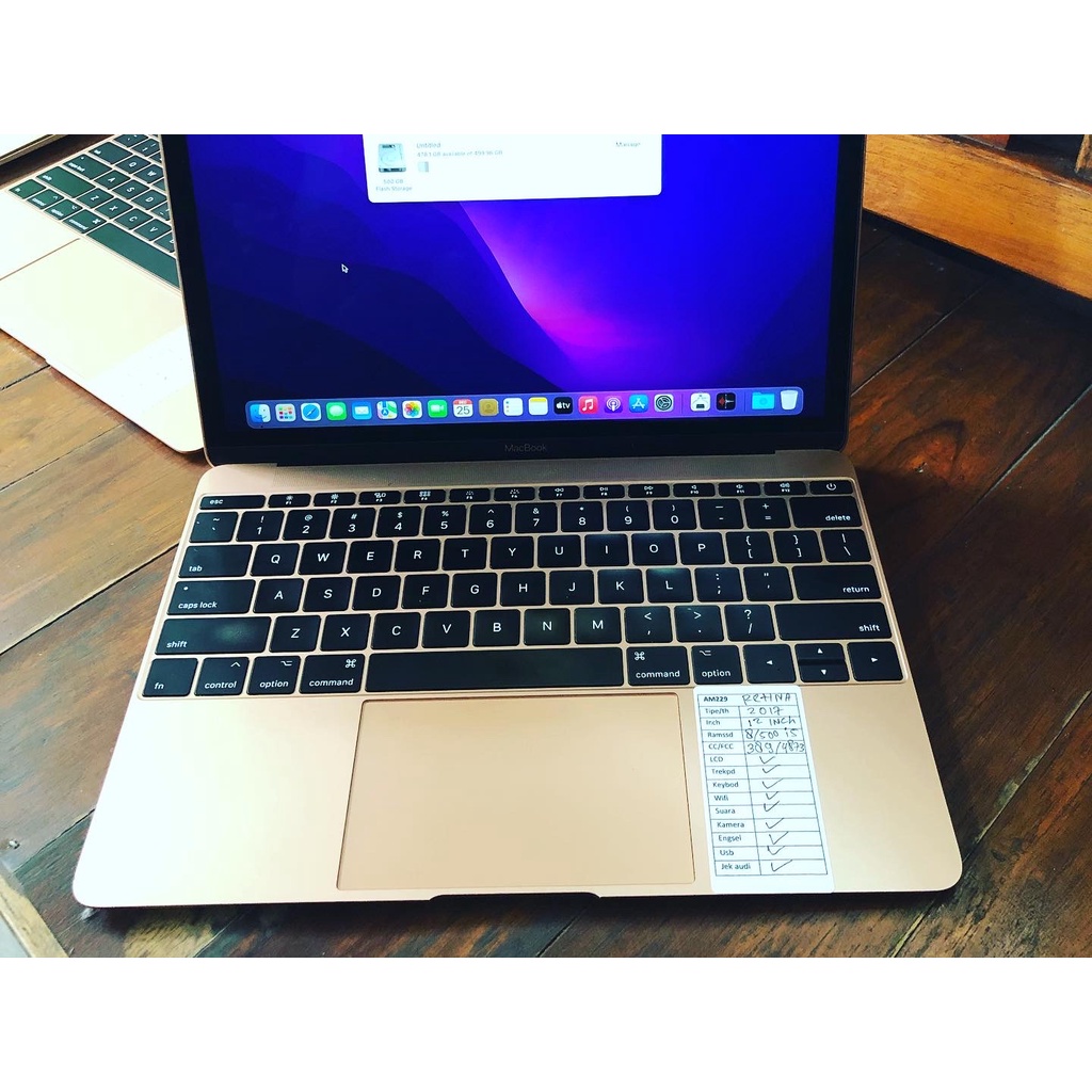 Macbook Retina 2017 12 Inch 8/256 GB Second Bergaransi